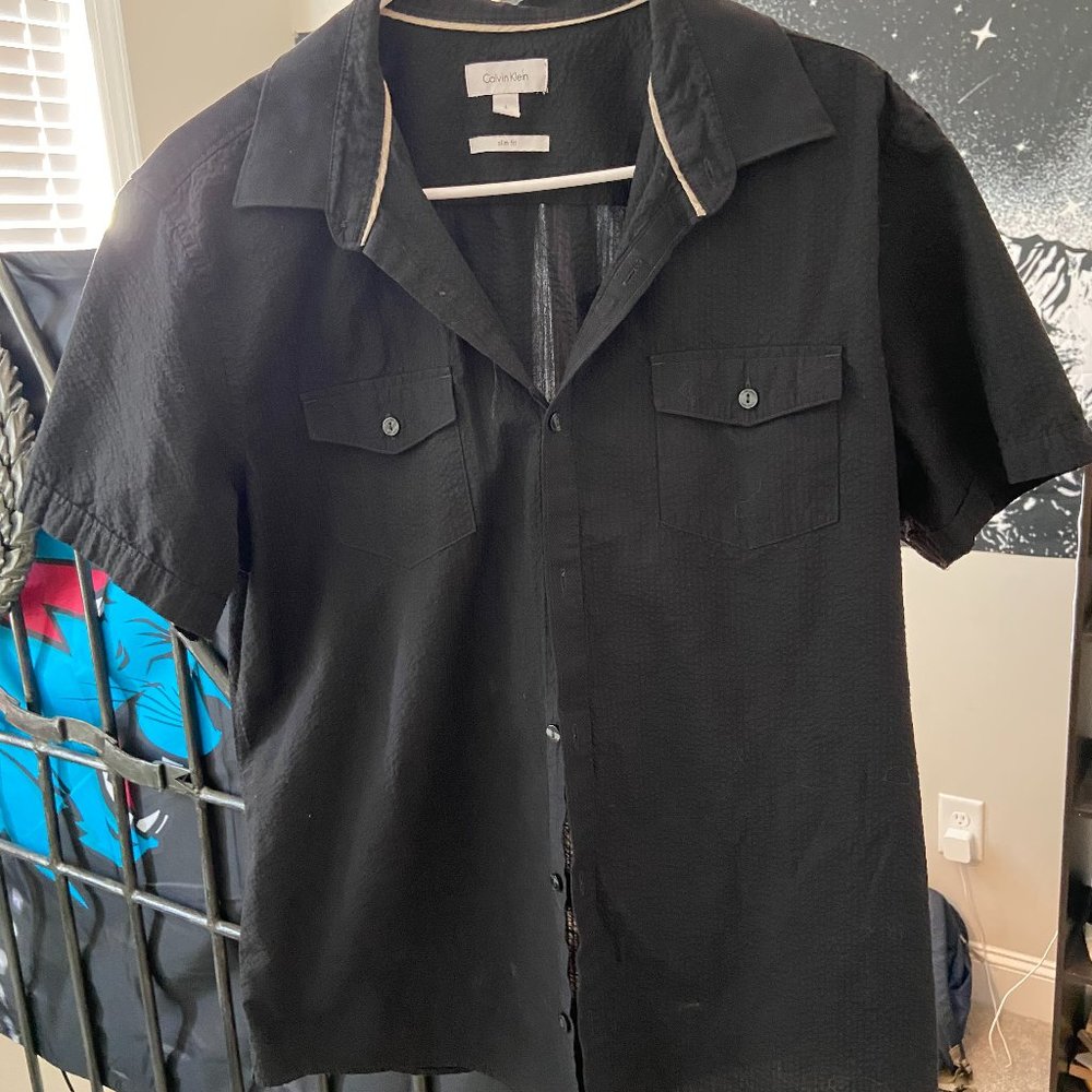 Calvin Klein Black Button Down Shirt